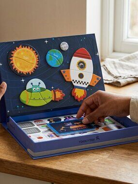 NEW Montessori Magnetic Space Puzzle STEM Travel Toy Kids Learning Game